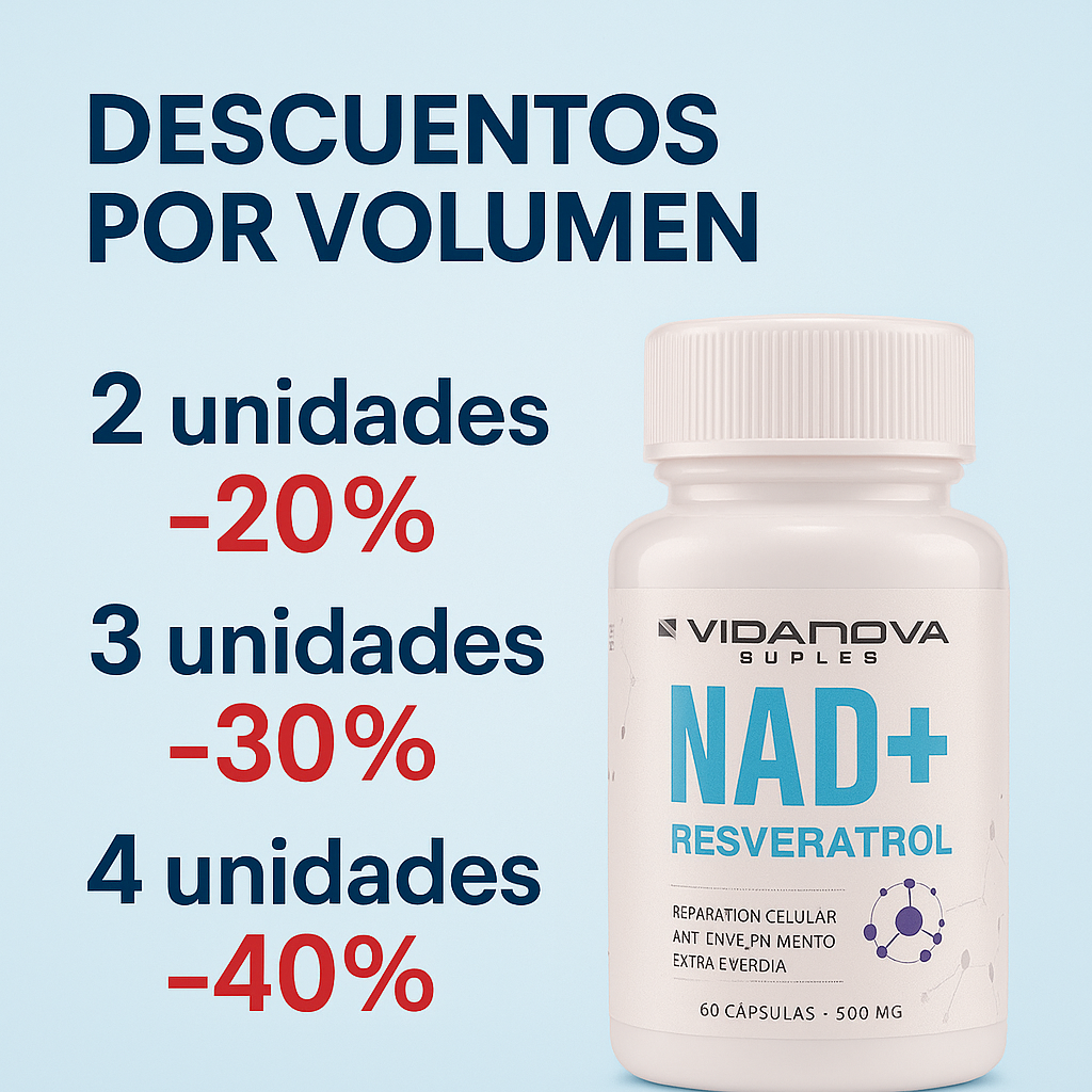 NAD RESVERATROL 500MG 60 CAPSULAS