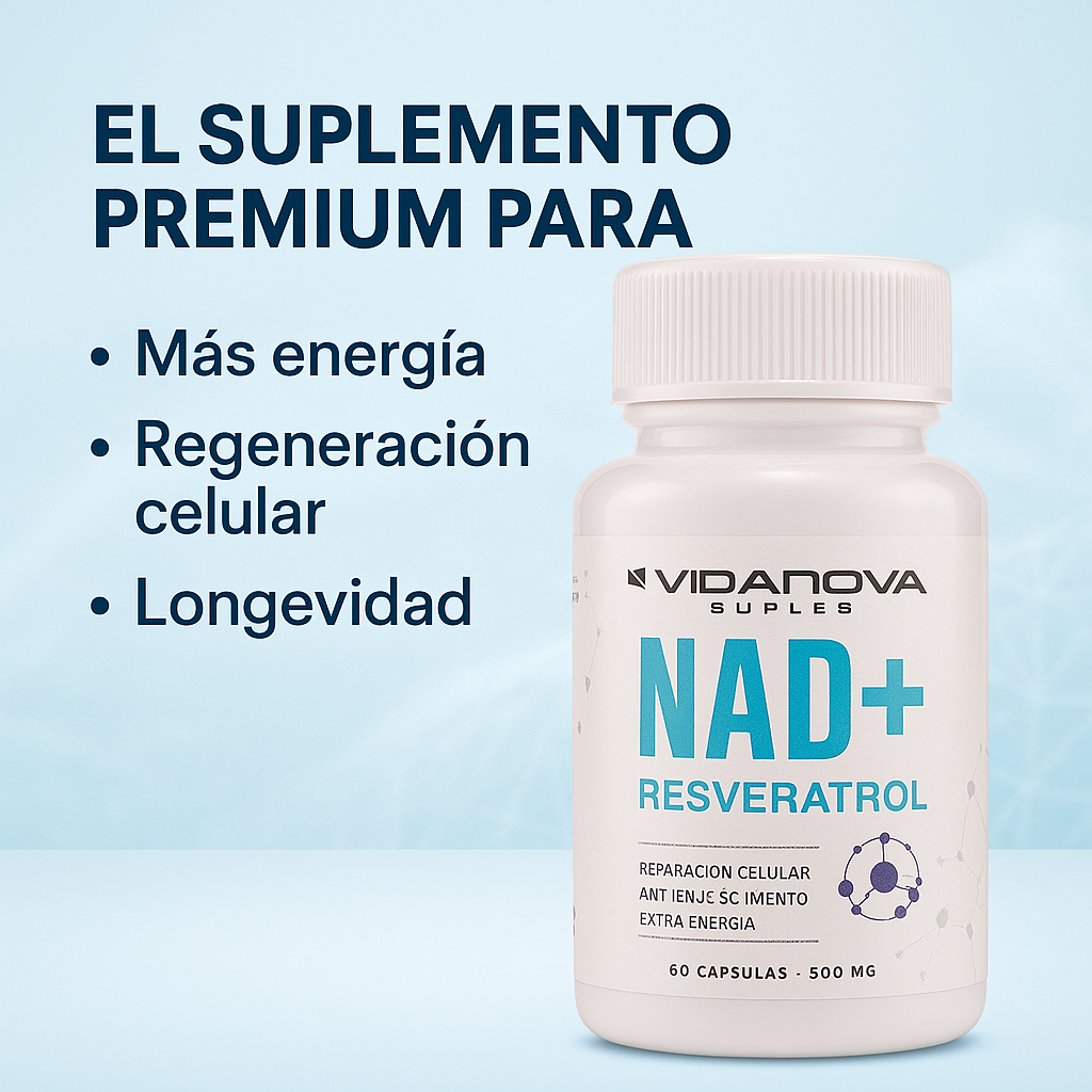 NAD RESVERATROL 500MG 60 CAPSULAS